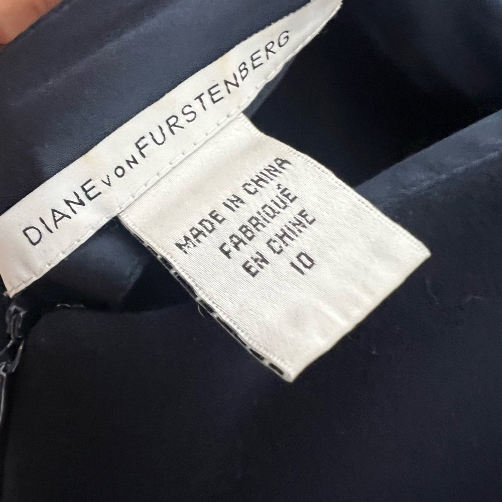 Diane Von Furstenberg Classic Navy Midi Dress - Picture 5 of 5